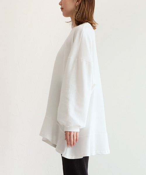 reca（レカ）の「裏毛チュニックワンピース（チュニック・レディース・グレー/ブラック/オフホワイト/グレイッシュベージュ・FREE）」の7枚目の写真