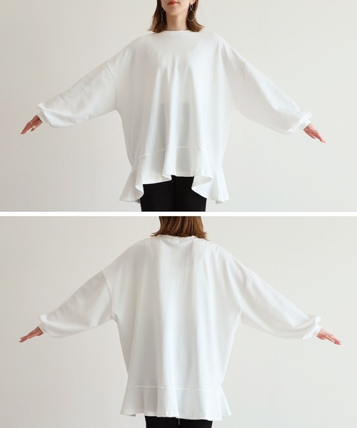 reca（レカ）の「裏毛チュニックワンピース（チュニック・レディース・グレー/ブラック/オフホワイト/グレイッシュベージュ・FREE）」の16枚目の写真