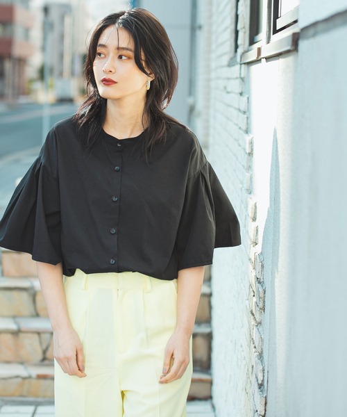 bohmal（ボマール）の「【2023SS】前後2way袖タックブラウス（シャツ/ブラウス・レディース・ブラック/パープル/オフホワイト/イエロー・FREE）」の13枚目の写真