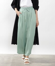 DRESKIP | サテンワイドイージーパンツ【貴島明日香さん着用商品】(その他パンツ)