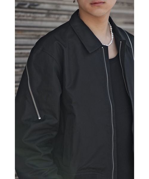 CREARE -LINO-（クレアーレリノ）の「アシンメトリーZIP ブルゾン（ブルゾン・メンズ・サンドグレー/ブラック・L/M）」の7枚目の写真