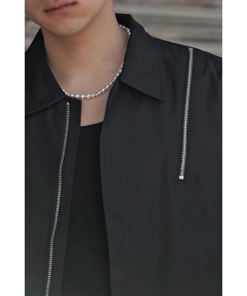 CREARE -LINO-（クレアーレリノ）の「アシンメトリーZIP ブルゾン（ブルゾン・メンズ・サンドグレー/ブラック・L/M）」の6枚目の写真