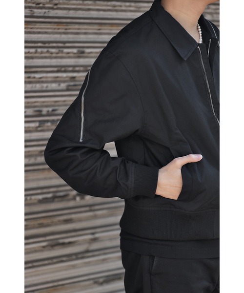 CREARE -LINO-（クレアーレリノ）の「アシンメトリーZIP ブルゾン（ブルゾン・メンズ・サンドグレー/ブラック・L/M）」の8枚目の写真