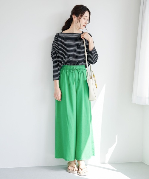 LEPSIM（レプシィム）の「サラサライージーワイドパンツ　261213（その他パンツ・レディース・ブラック/ピンク/グリーン/グレイッシュベージュ・FREE）」の8枚目の写真