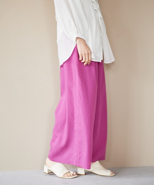 LEPSIM（レプシィム）の「サラサライージーワイドパンツ　261213（その他パンツ・レディース・ブラック/ピンク/グリーン/グレイッシュベージュ・FREE）」の10枚目の写真