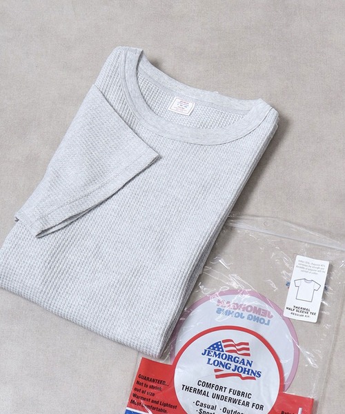 JEMORGAN(ジェーイーモーガン)の「JEMORGAN ワッフル/フライス 半袖クルーT (パック入り)(Tシャツ/カットソー・メンズ・ホワイト/ナチュラル/ブラック/杢グレー/カーキ/ネイビー/チャコール/ブラック系その他/オフホワイト/グレー系その他・M/L/XL/S)」の6枚目の写真