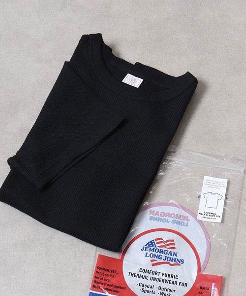 JEMORGAN(ジェーイーモーガン)の「JEMORGAN ワッフル/フライス 半袖クルーT (パック入り)(Tシャツ/カットソー・メンズ・ホワイト/ナチュラル/ブラック/杢グレー/カーキ/ネイビー/チャコール/ブラック系その他/オフホワイト/グレー系その他・M/L/XL/S)」の4枚目の写真
