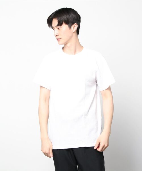 JEMORGAN(ジェーイーモーガン)の「JEMORGAN ワッフル/フライス 半袖クルーT (パック入り)(Tシャツ/カットソー・メンズ・ホワイト/ナチュラル/ブラック/杢グレー/カーキ/ネイビー/チャコール/ブラック系その他/オフホワイト/グレー系その他・M/L/XL/S)」の18枚目の写真