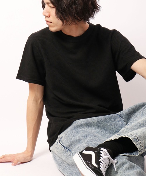 JEMORGAN(ジェーイーモーガン)の「JEMORGAN ワッフル/フライス 半袖クルーT (パック入り)(Tシャツ/カットソー・メンズ・ホワイト/ナチュラル/ブラック/杢グレー/カーキ/ネイビー/チャコール/ブラック系その他/オフホワイト/グレー系その他・M/L/XL/S)」の17枚目の写真