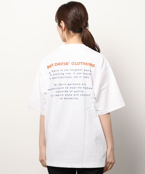BEN DAVIS(ベンデイビス)の「BEN DAVIS/ベンデイビス ワンポイント刺繍 バックプリント 半袖Tシャツ(Tシャツ/カットソー・メンズ・ホワイト/ベージュ/サンドベージュ/ブルーグリーン/チャコール・M/L/XL)」の7枚目の写真