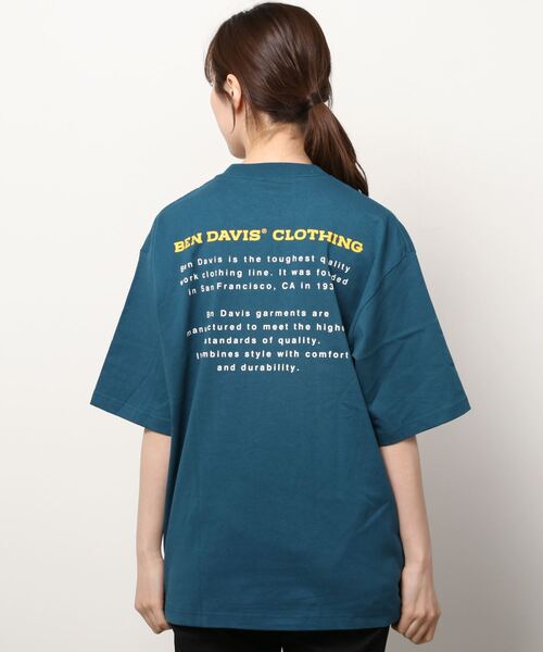 BEN DAVIS(ベンデイビス)の「BEN DAVIS/ベンデイビス ワンポイント刺繍 バックプリント 半袖Tシャツ(Tシャツ/カットソー・メンズ・ホワイト/ベージュ/サンドベージュ/ブルーグリーン/チャコール・M/L/XL)」の9枚目の写真