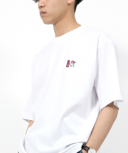 BEN DAVIS(ベンデイビス)の「BEN DAVIS/ベンデイビス ワンポイント刺繍 バックプリント 半袖Tシャツ(Tシャツ/カットソー・メンズ・ホワイト/ベージュ/サンドベージュ/ブルーグリーン/チャコール・M/L/XL)」の2枚目の写真