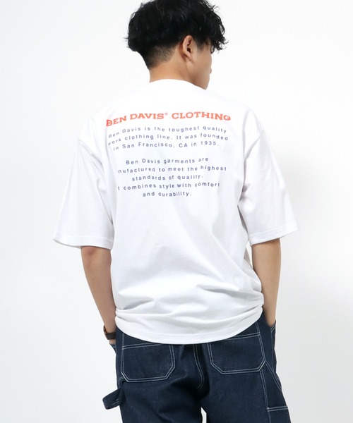 BEN DAVIS(ベンデイビス)の「BEN DAVIS/ベンデイビス ワンポイント刺繍 バックプリント 半袖Tシャツ(Tシャツ/カットソー・メンズ・ホワイト/ベージュ/サンドベージュ/ブルーグリーン/チャコール・M/L/XL)」の11枚目の写真