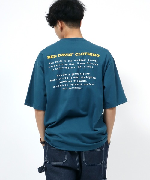 BEN DAVIS(ベンデイビス)の「BEN DAVIS/ベンデイビス ワンポイント刺繍 バックプリント 半袖Tシャツ(Tシャツ/カットソー・メンズ・ホワイト/ベージュ/サンドベージュ/ブルーグリーン/チャコール・M/L/XL)」の19枚目の写真