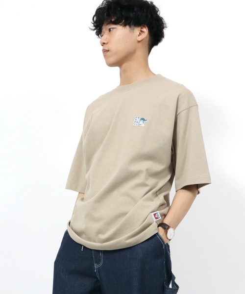 BEN DAVIS(ベンデイビス)の「BEN DAVIS/ベンデイビス ワンポイント刺繍 バックプリント 半袖Tシャツ(Tシャツ/カットソー・メンズ・ホワイト/ベージュ/サンドベージュ/ブルーグリーン/チャコール・M/L/XL)」の14枚目の写真