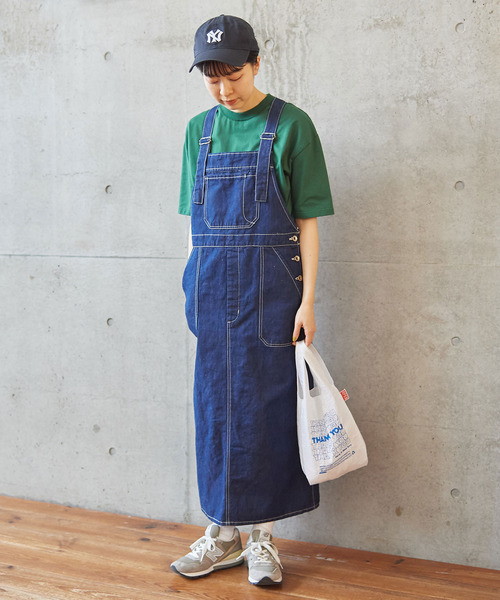 PAR ICI（パーリッシィ）の「ブラック/コットンリネン デニムサロペットワンピース（ジャンパースカート・レディース・ネイビー/ブラック・FREE）」の19枚目の写真