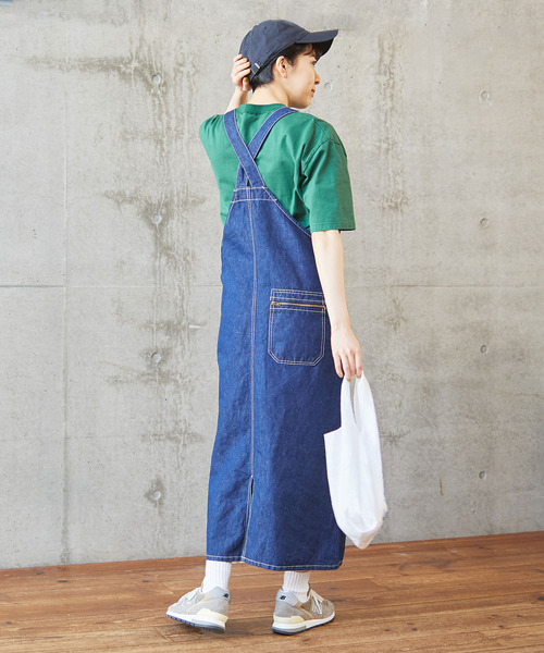 PAR ICI（パーリッシィ）の「ブラック/コットンリネン デニムサロペットワンピース（ジャンパースカート・レディース・ネイビー/ブラック・FREE）」の22枚目の写真