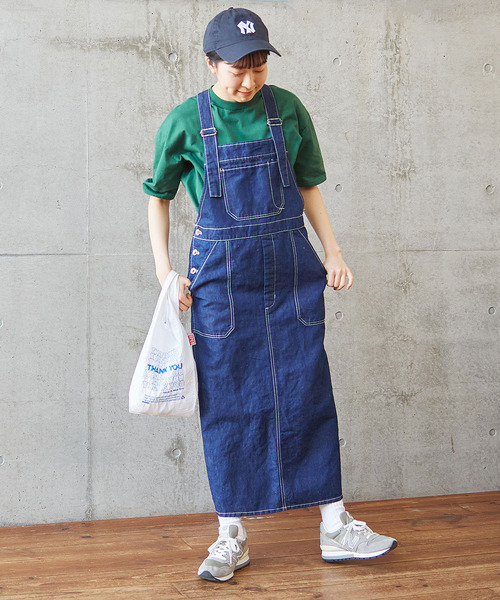 PAR ICI（パーリッシィ）の「ブラック/コットンリネン デニムサロペットワンピース（ジャンパースカート・レディース・ネイビー/ブラック・FREE）」の18枚目の写真