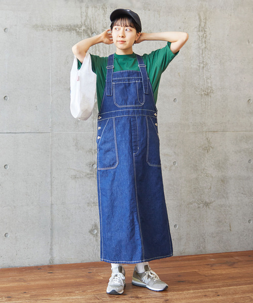 PAR ICI（パーリッシィ）の「ブラック/コットンリネン デニムサロペットワンピース（ジャンパースカート・レディース・ネイビー/ブラック・FREE）」の3枚目の写真