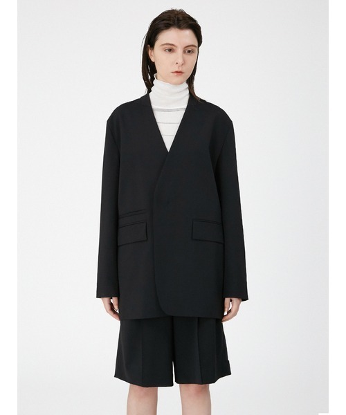 MIESROHE（ミースロエ）の「リラクシーウールノーカラージャケット（ノーカラージャケット・レディース・ブラック/ベージュ/カーキ・1/0）」の22枚目の写真