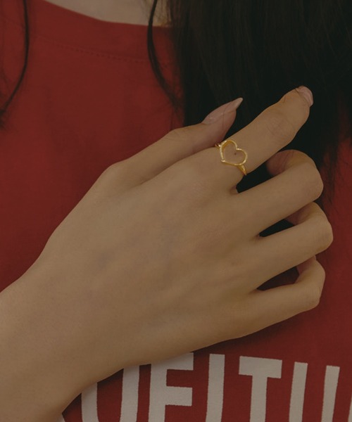 Geel（ギール）の「Geel/Silver925 ハートオープンリング（リング・レディース・シルバー/ゴールド・FREE）」の7枚目の写真