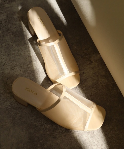 Honeys(ハニーズ)の「シアーミュール(サンダル・レディース・モカ/ベージュ/ブラック・LL/L/M)」の1枚目の写真