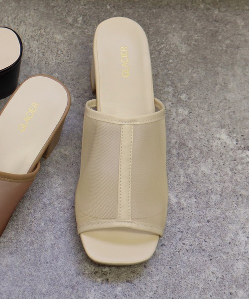 Honeys(ハニーズ)の「シアーミュール(サンダル・レディース・モカ/ベージュ/ブラック・LL/L/M)」の11枚目の写真