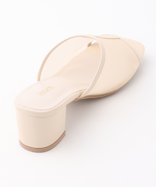 Honeys(ハニーズ)の「シアーミュール(サンダル・レディース・モカ/ベージュ/ブラック・LL/L/M)」の8枚目の写真