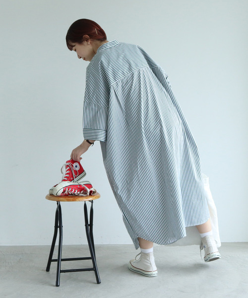 PAR ICI（パーリッシィ）の「【WEB別注】 ストライプBIGシャツ