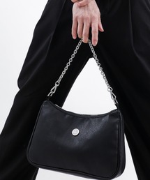 BASIC COTTON | 【BASIC COTTON/ベーシックコットン】22SS LEATHER HOBO BAG/ショルダーバッグ ハンドバッグ チェーンバッグ ミニバッグ 韓国ブランド 韓国ファッション(ショルダーバッグ)