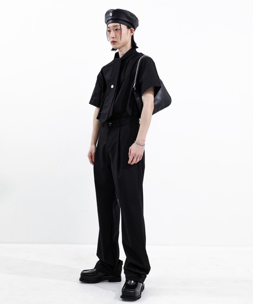 BASIC COTTON(ベーシックコットン)の「【BASIC COTTON/ベーシックコットン】LEATHER HOBO BAG / 肩掛け鞄 カバン 斜め掛けカバン レザーバッグ フェイクレザー ショルダーバッグ ハンドバッグ チェーンバッグ ミニバッグ 韓国ブランド 韓国ファッション(ショルダーバッグ・メンズ・ブラック・ONE SIZE)」の8枚目の写真