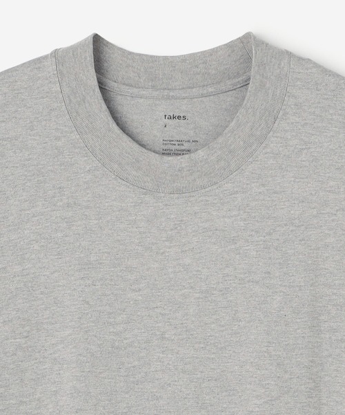 takes.（テイクス）の「takes. | 〈別注〉TAKEFU 半袖Tシャツ MEN（Tシャツ/カットソー・メンズ・グレー/ブラック/ホワイト・0/1/2）」の6枚目の写真