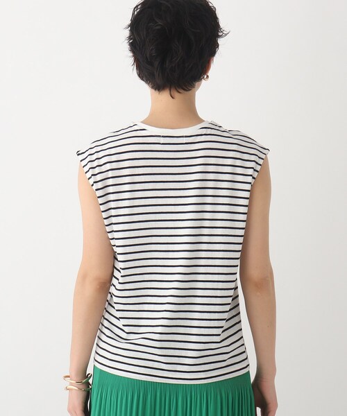 OPAQUE.CLIP（オペークドットクリップ）の「◆オーガニック強撚天竺 ノースリーブTシャツ（Tシャツ/カットソー・レディース・ブラック/グリーン/ホワイト系その他3/ホワイト系/ブラウン系その他・40/42/36/38/34）」の8枚目の写真