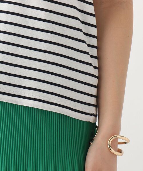 OPAQUE.CLIP（オペークドットクリップ）の「◆オーガニック強撚天竺 ノースリーブTシャツ（Tシャツ/カットソー・レディース・ブラック/グリーン/ホワイト系その他3/ホワイト系/ブラウン系その他・40/42/36/38/34）」の11枚目の写真