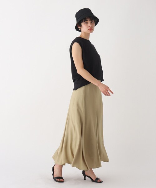 OPAQUE.CLIP（オペークドットクリップ）の「◆オーガニック強撚天竺 ノースリーブTシャツ（Tシャツ/カットソー・レディース・ブラック/グリーン/ホワイト系その他3/ホワイト系/ブラウン系その他・40/42/36/38/34）」の15枚目の写真