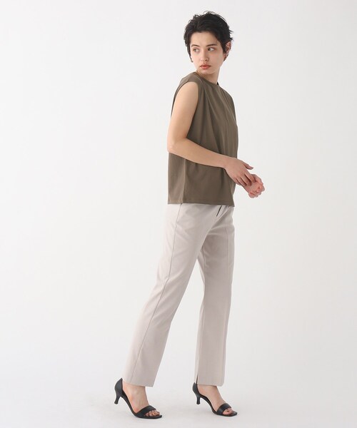 OPAQUE.CLIP（オペークドットクリップ）の「◆オーガニック強撚天竺 ノースリーブTシャツ（Tシャツ/カットソー・レディース・ブラック/グリーン/ホワイト系その他3/ホワイト系/ブラウン系その他・40/42/36/38/34）」の18枚目の写真