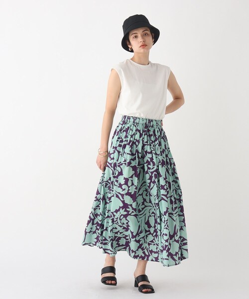 OPAQUE.CLIP（オペークドットクリップ）の「◆オーガニック強撚天竺 ノースリーブTシャツ（Tシャツ/カットソー・レディース・ブラック/グリーン/ホワイト系その他3/ホワイト系/ブラウン系その他・40/42/36/38/34）」の20枚目の写真