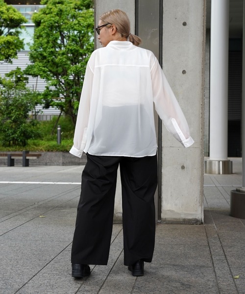 AVIREX（アヴィレックス）の「【直営店限定】MILITARY SHEAR SHIRT/ ミリタリーシアーシャツ（シャツ/ブラウス・レディース・オフホワイト/ミント・FREE）」の8枚目の写真