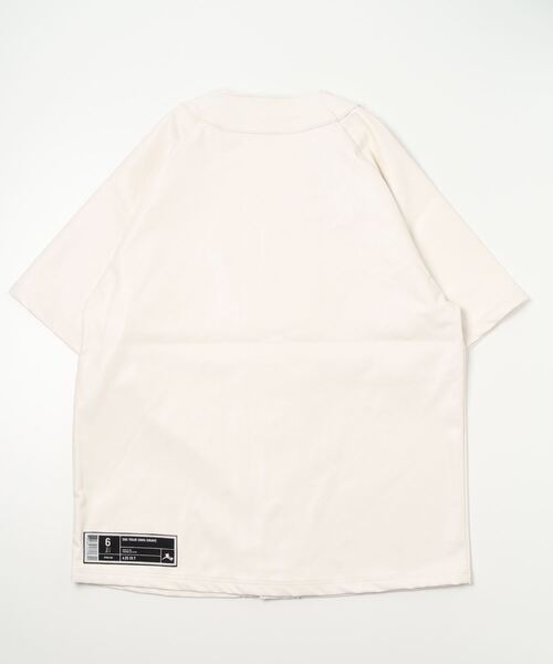 Never mind the XU / Chikashitsu+(ネバーマインド ザ エックスユー / チカシツプラス)の「【DIG YOUR OWN GRAVE/ディグユアオウングレイブ】baseball shirts/ベースボールシャツ 半袖シャツ ロゴシャツ フェイクレザーシャツ レザーシャツ(シャツ/ブラウス・メンズ・ブラック/ブラック×ホワイト/ホワイト/ホワイト×ブラック・01/02)」の22枚目の写真