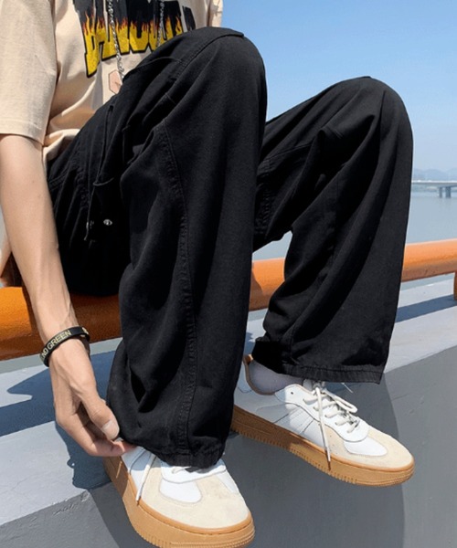MGV(エムジーヴィー)の「ワイドストレートカーゴパンツ(カーゴパンツ・メンズ・ブラック/アイボリー・MEDIUM/LARGE/X-LARGE)」の10枚目の写真