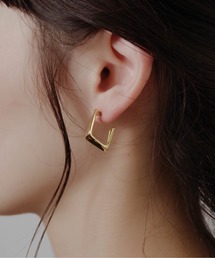 YU-KA : スクエアセミフープピアス / SQUARE SEMI-HOOP PIERCE