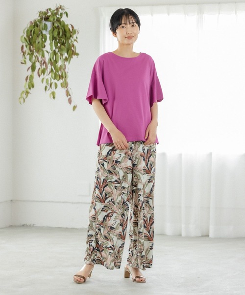 LEPSIM(レプシィム)の「マルチキノウソデフレアTシャツ2 281380(Tシャツ/カットソー・レディース・ブラック/グレー/ピンク/グレイッシュベージュ・MEDIUM/LARGE)」の7枚目の写真