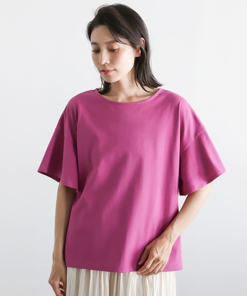 LEPSIM(レプシィム)の「マルチキノウソデフレアTシャツ2 281380(Tシャツ/カットソー・レディース・ブラック/グレー/ピンク/グレイッシュベージュ・MEDIUM/LARGE)」の14枚目の写真