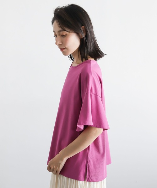 LEPSIM(レプシィム)の「マルチキノウソデフレアTシャツ2 281380(Tシャツ/カットソー・レディース・ブラック/グレー/ピンク/グレイッシュベージュ・MEDIUM/LARGE)」の18枚目の写真