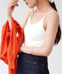 IAMUSE（アイアミューズ）の「【調節可能なアジャスター付き】パッドインバックオープンキャミソール R0300【IAMUSE】（キャミソール・レディース）」