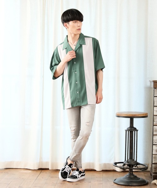 TopIsm（トップイズム）の「ダメージ加工 スーパーストレッチ アンクルデニムパンツ（デニムパンツ・メンズ・ブラック/グレー/インディゴブルー/ブルー/ライトグレー・L/XL/M）」の7枚目の写真