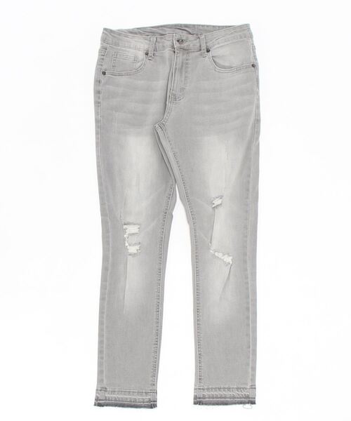 TopIsm（トップイズム）の「ダメージ加工 スーパーストレッチ アンクルデニムパンツ（デニムパンツ・メンズ・ブラック/グレー/インディゴブルー/ブルー/ライトグレー・L/XL/M）」の19枚目の写真