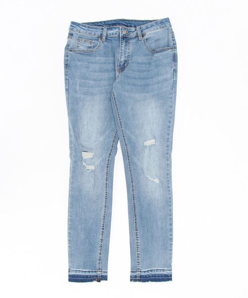 TopIsm（トップイズム）の「ダメージ加工 スーパーストレッチ アンクルデニムパンツ（デニムパンツ・メンズ・ブラック/グレー/インディゴブルー/ブルー/ライトグレー・L/XL/M）」の22枚目の写真