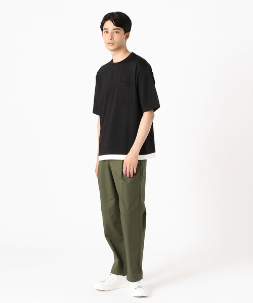 COMME CA ISM(コムサイズム)の「フェイクレイヤード クルーネックTシャツ(Tシャツ/カットソー・メンズ・ホワイト/ブラック/ベージュ/グリーン/ミント/チャコール・MEDIUM/LARGE/X-LARGE)」の9枚目の写真