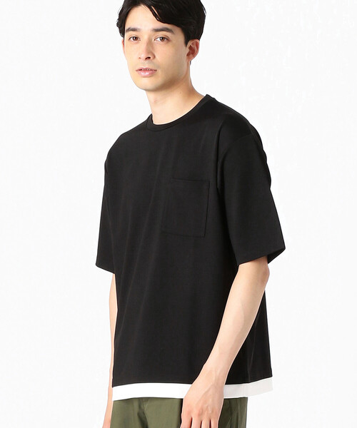 COMME CA ISM(コムサイズム)の「フェイクレイヤード クルーネックTシャツ(Tシャツ/カットソー・メンズ・ホワイト/ブラック/ベージュ/グリーン/ミント/チャコール・MEDIUM/LARGE/X-LARGE)」の10枚目の写真